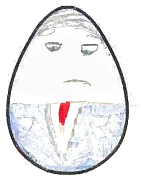 Ficha «No es un huevo»: Pou con traje y corbata